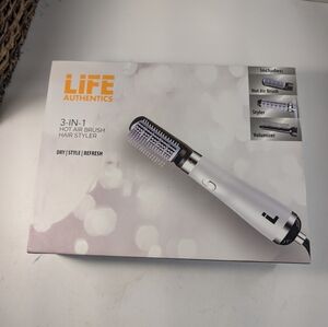 LIFE AUTHENTICS Hot Air 3 in 1 Interchangeable Hair Dryer LA-HABT-WH - Silver